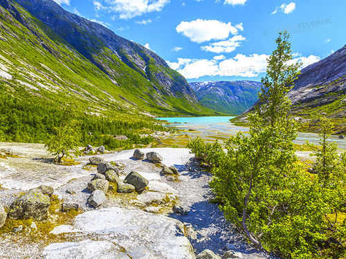 Glacier lake of the Nigardsbreen