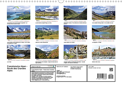 Innenansichten Kalender Französische Alpen - Route des Grandes Alpes 2021